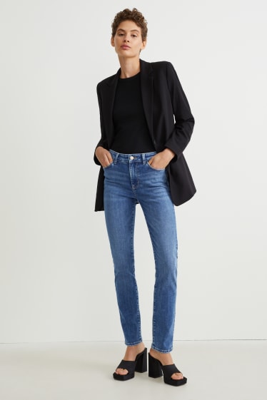 Dámské - Slim jeans - mid waist - tvarující džíny - LYCRA® - džíny - modré