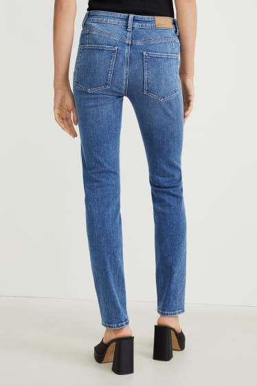 Dámské - Slim jeans - mid waist - tvarující džíny - LYCRA® - džíny - modré