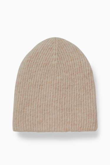 Women - Knitted hat - taupe