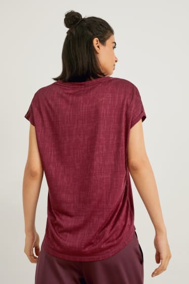 Mujer - Camiseta funcional - running - burdeos