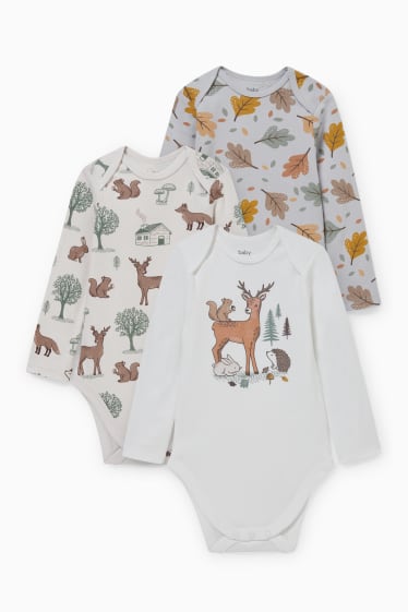 Babies - Multipack of 3 - baby bodysuit - white