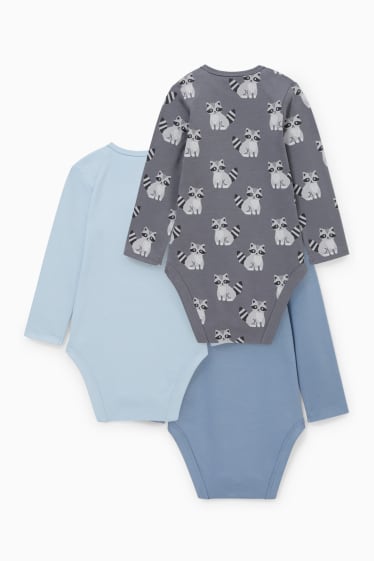 Bébés garçons - Lot de 3 - body pour bébé - bleu clair