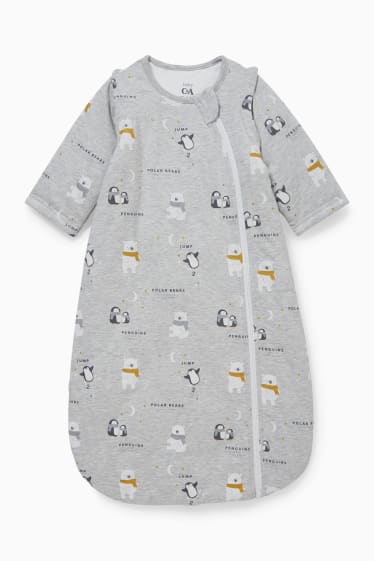 Unisex - Babyslaapzak - 6 tot 18 maanden - licht grijs-mix