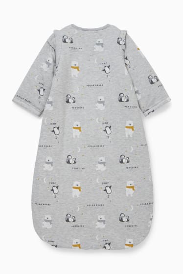 Unisex - Babyslaapzak - 6 tot 18 maanden - licht grijs-mix