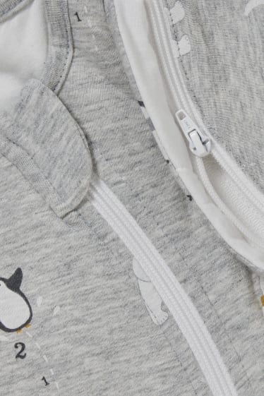 Unisex - Babyslaapzak - 6 tot 18 maanden - licht grijs-mix