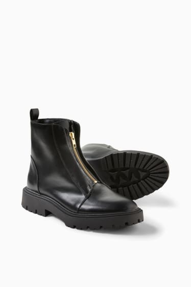 Dona - Botes - imitació de pell - negre