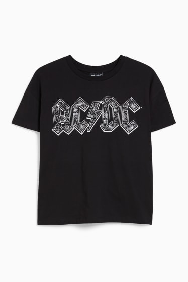 Nastolatki - CLOCKHOUSE - T-shirt - AC/ DC - czarny