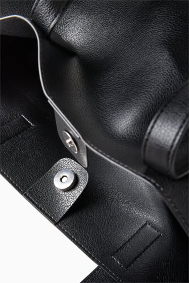 Women - CLOCKHOUSE - shopper - faux leather - black