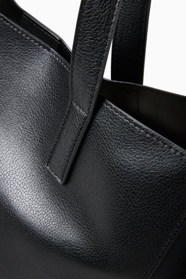 Women - CLOCKHOUSE - shopper - faux leather - black