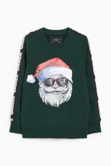 Kinder - Weihnachts-Sweatshirt - Gaming - dunkelgrün