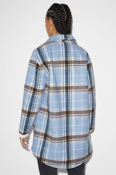 Femei - CLOCKHOUSE - cămașă tip jachetă - în carouri - albastru / negru