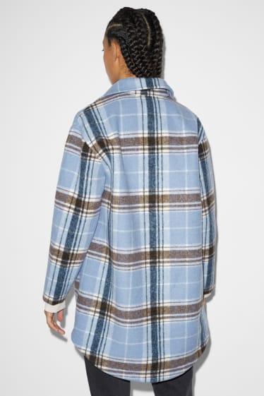 Women - CLOCKHOUSE - shacket - check - blue / black