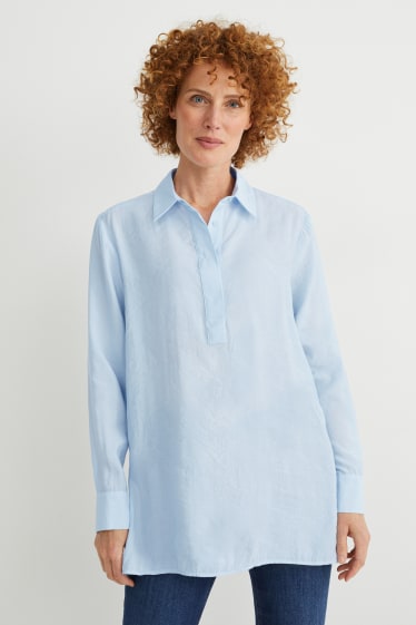 Women - Blouse - light blue