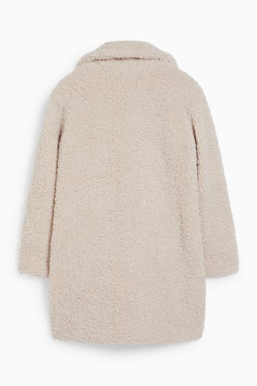 Women - CLOCKHOUSE - teddy fur coat - light beige