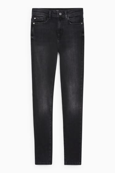 Mujer - Skinny jeans - high waist - LYCRA® - vaqueros - gris oscuro