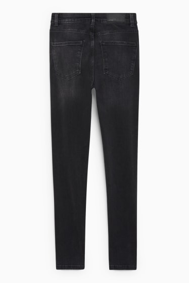 Mujer - Skinny jeans - high waist - LYCRA® - vaqueros - gris oscuro