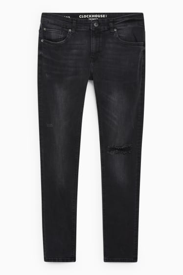 Hommes - CLOCKHOUSE - skinny jean - LYCRA® - jean gris foncé
