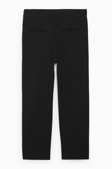 Women - Jersey trousers - straight fit - LENZING™ ECOVERO™ - black