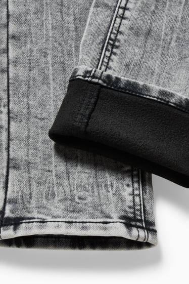 Kinder Jungen - Slim Jeans - Thermojeans - Jog Denim - helljeansgrau