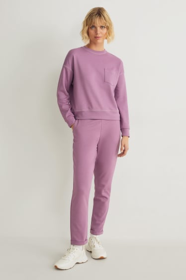 Women - Jersey trousers - skinny fit - violet