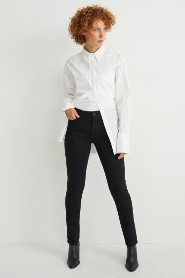 Mujer - Slim jeans - mid waist - LYCRA® - negro
