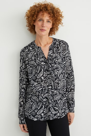 Dona - Brusa - estampada - negre/blanc