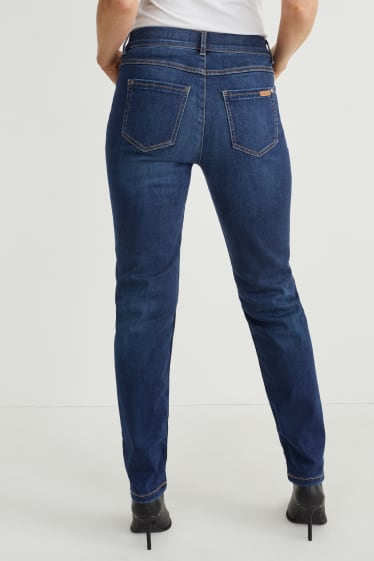 Femmes - Jegging jean - mid waist - slim fit - LYCRA® - jean bleu foncé