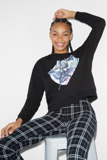 Teens & young adults - CLOCKHOUSE - sweatshirt - Hatsune Miku - black