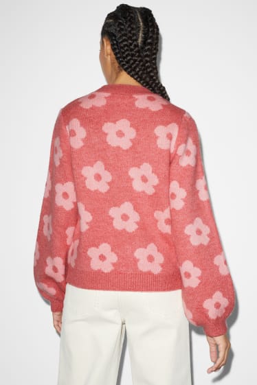 Femmes - CLOCKHOUSE - pullover - à fleurs - rose