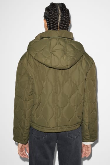 Damen - CLOCKHOUSE - Steppjacke mit Kapuze - khaki