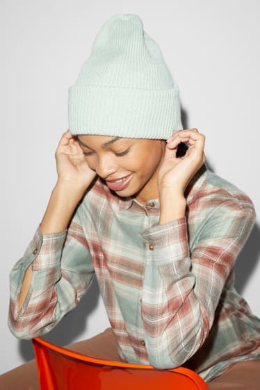 Femmes - CLOCKHOUSE - bonnet en maille  - vert menthe