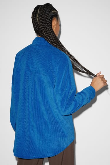Damen - CLOCKHOUSE - Cordbluse - blau