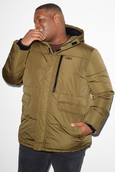 Men - CLOCKHOUSE - quilted jacket with hood - khaki