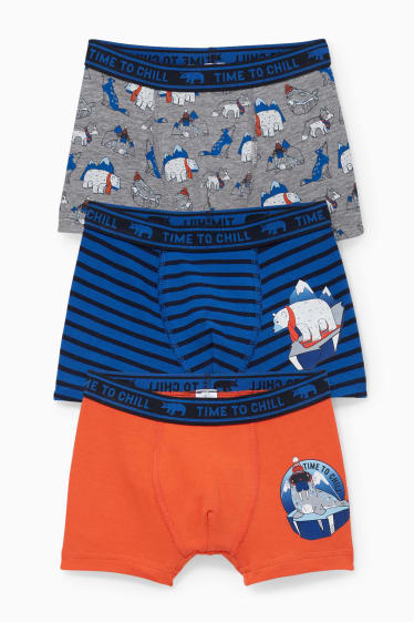 Kinderen - Set van 3 - boxershorts - oranje