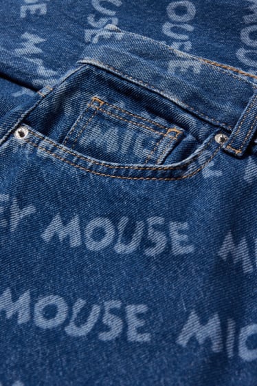 Women - CLOCKHOUSE - Mom Jeans - high waist - Micky Maus - blue denim