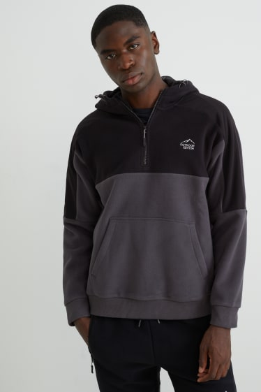 Men - Fleece hoodie - THERMOLITE® - dark gray
