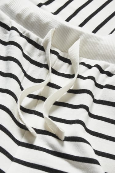 Femei - Pantaloni de pijama - cu dungi - negru / nej