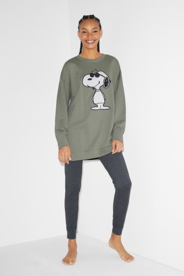 Damen - Pyjama - Snoopy - grün