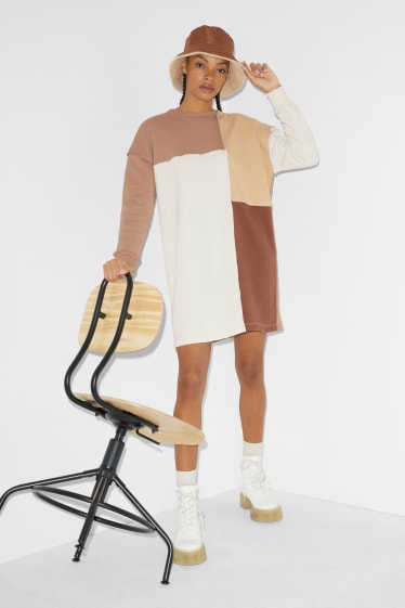 Dames - CLOCKHOUSE - sweatjurk - bruin