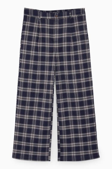 Damen - CLOCKHOUSE - Stoffhose - High Waist - Wide Leg - dunkelblau