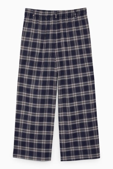 Damen - CLOCKHOUSE - Stoffhose - High Waist - Wide Leg - dunkelblau