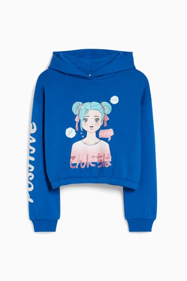 Enfants filles - Sweat à capuche - bleu