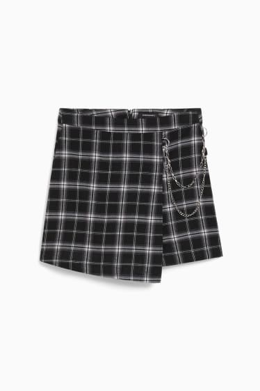 Ragazzi e giovani - CLOCKHOUSE - skort - a quadretti - nero / bianco