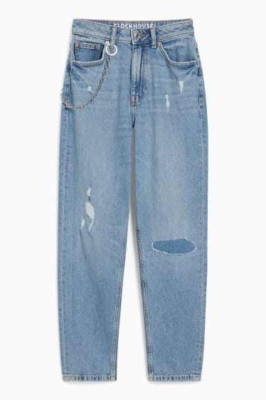 Femei - CLOCKHOUSE - mom jeans - talie înaltă - denim-albastru