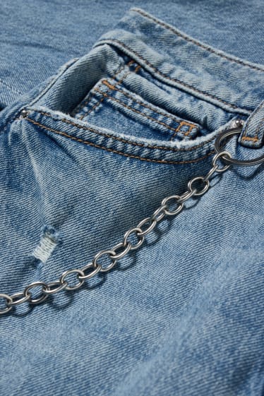 Adolescenți și tineri - CLOCKHOUSE - mom jeans - talie înaltă - denim-albastru