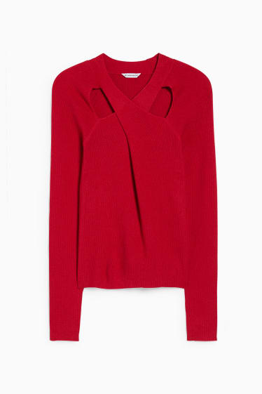 Damen - CLOCKHOUSE - Pullover - dunkelrot