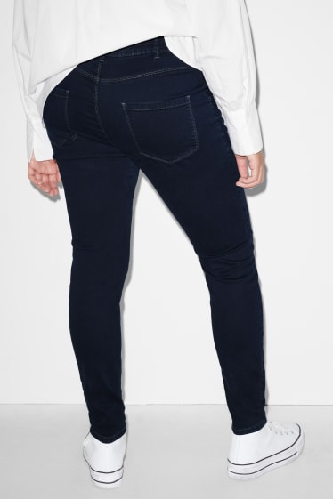Dospívající a mladí - CLOCKHOUSE - super skinny jeans - high waist - džíny - tmavomodré