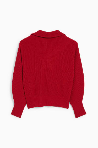 Femmes - Pullover - rouge foncé