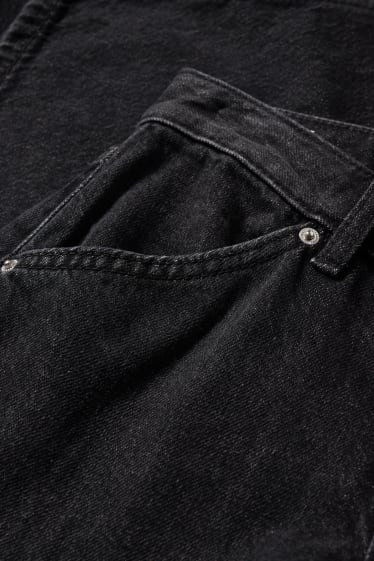 Dames - CLOCKHOUSE - wide leg jeans - low waist - jeansdonkergrijs