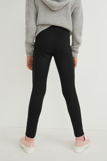 Children Girls - Leggings - black
